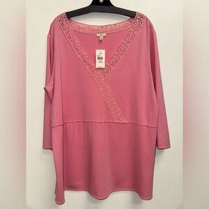 NWT J Jill V Neck 3/4 Sleeve